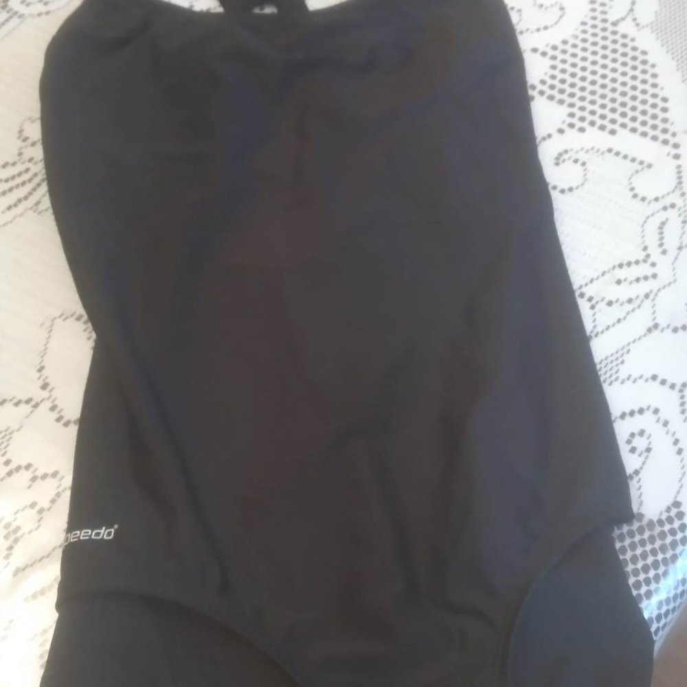 Black speedo bathing suit